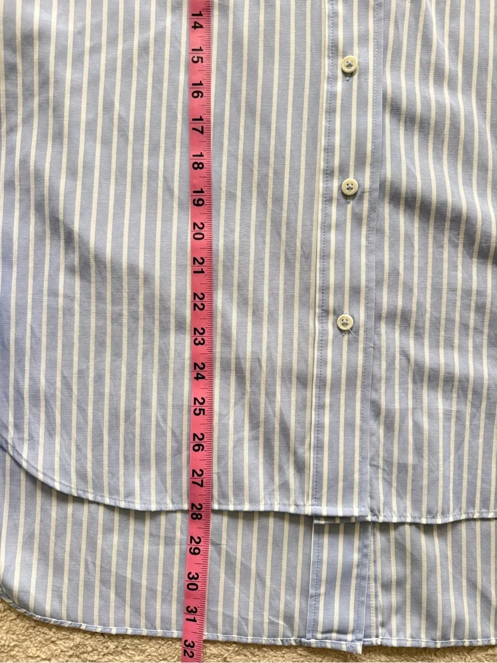 Zara Light Blue & White Vertical Stripe Button-Back Tunic/Dress- NWOT - Picture 11 of 11